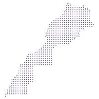 Morocco map dotted pattern design purple circle vector