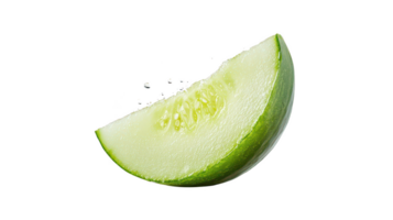 Close up of a Vibrant Green Cucumber Slice with Sparkling Texture png