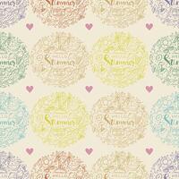 Seamless pattern with lettering hello summer. vector