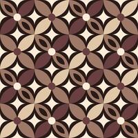 Minimalist Geometric Coffee Color Mid Mod Seamless Pattern vector