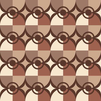 Minimalist Geometric Mid Century Modern Style Seamless Pattern