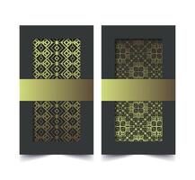 Geometric Patterned Decorative Invitation Elegant Abstract Cards Design Set vector