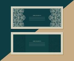 Elegant Decorative Invitation Card with Ornamental Pattern. vector