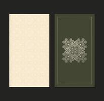 Elegant Decorative Card Template with Ornamental Pattern and Frame Design vector