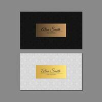 Elegant Business Card Template with Geometric Pattern Background vector
