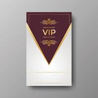 Elegant VIP Member Invitation with Gold Frame and Pattern Background vector