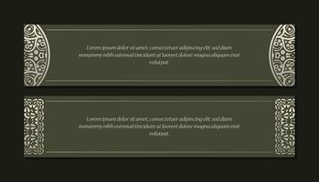 Decorative Ornamental Frame Banner with Ethnic Style and Text vector