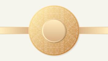 Decorative Golden Circle Border Luxury Ornament Frame Design Element vector