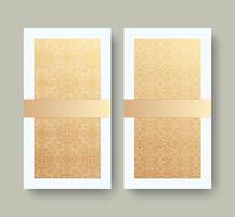 Elegant Golden Floral Geometric Pattern on Card for Invitation or Background vector