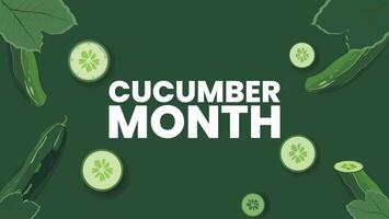Cool as a Cucumber, Celebrating Cucumber Month design templet vector