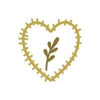 Heart Frame with Branch and Rustic Touch vector