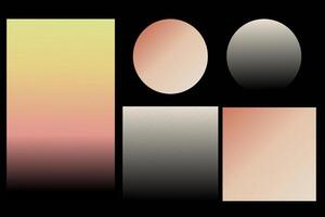 Geometric gradient shapes set with soft color transitions and elegance vector