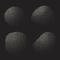 Dark liquid shape with halftone noise texture gradient overlay vector