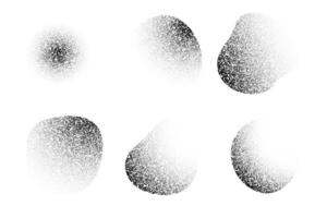 Abstract noise halftone gradient liquid shape on white background vector