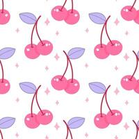 Pink Cherry Pattern for Cute and Playful Backgrounds vector