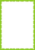 Green Grass empty frame. Trendy botany graphic template. Grass empty frame box vector