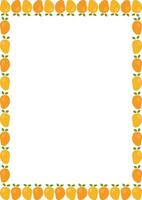 Mango frame. Hello autumn, thanksgiving decoration vector