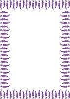 Flourish lavender frame. Trendy botany graphic template vector