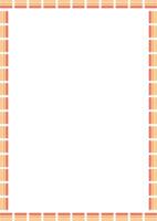 Doodle frame with colorful elements. Trendy graphic template vector