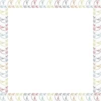 Woman face doodle style frame. woman template for text. Simple template element vector