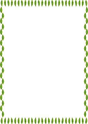 Frame template with leaf elements decoration. Rectangle easter border with empty space for your text.
