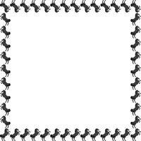 Running horses frame. Derby game template for your text. Hand drawn vector