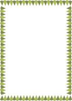 Summer forest empty frame. Cute simple Christmas tree frame. Nature template to write text matter vector