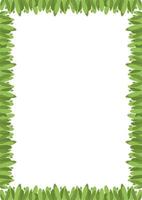 Border frame template with leaf elements decoration. Rectangle easter border with empty space vector