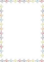 Butterfly colorful frame. Cute childish cartoon cat empty frame box. Hand drawn illustration vector