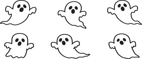 Mysterious ghost shapes in dark silhouette format ideal for creepy flyers, web art, and posters vector