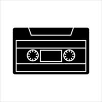 Audio cassette tape Icon Symbol isolated white background. illustration. color editable. vector