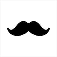 Moustache Icon Symbol isolated white background. illustration. color editable. vector