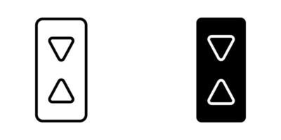 Lift Button set Icon Symbol isolated white background. illustration. color editable. vector