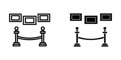 Exhibition of paintings. Picture gallery set Icon Symbol isolated white background. illustration. color editable. vector
