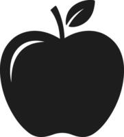 Minimalist Apple Silhouette Icon - Back to School Design vector
