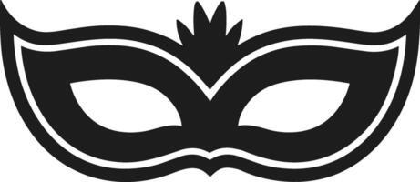 Stylish Masquerade Mask Silhouette for New Year and Party Designs vector