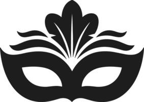 Elegant Masquerade Mask Silhouette - New Year Party Design vector