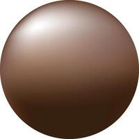 3D Render of a Brown Gradient Sphere vector