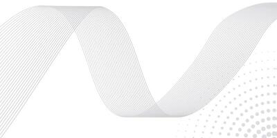 White Abstract Background with Smooth Lines and Dotted Elements vector