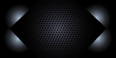 Black and Gold Abstract Background with Glowing Dotted Pattern Design vector