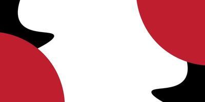 Modern Red Black White Abstract Background with Curved Bold Shapes vector