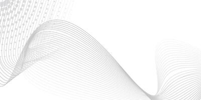 White Abstract Background with Flowing Lines and Dot Accents vector
