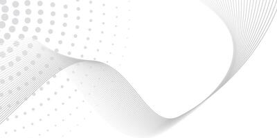White Abstract Flow Background with Wavy Lines and Dotted Design vector