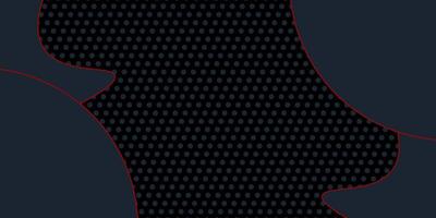 Dark Abstract Background with Red Lined Shapes and Polka Dot Pattern vector