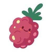 Bright and Modern Flat Style Raspberry Elements vector