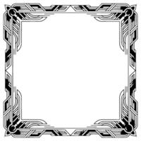 Art Deco Frame, Elegant Vintage Border With Blank Space for Text or vector