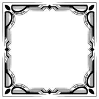 Art Deco Frame With Geometric Corner and Empty Space, Elegant, vector
