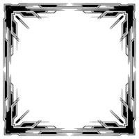Elegant Art Deco Frame Geometric Lines on White Background vector