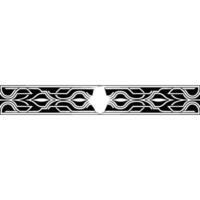 Geometric Border Art Deco Inspired Black White Pattern on Gradient Background vector