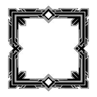 Art Deco Frame Geometric Border, Modern , Empty Center vector